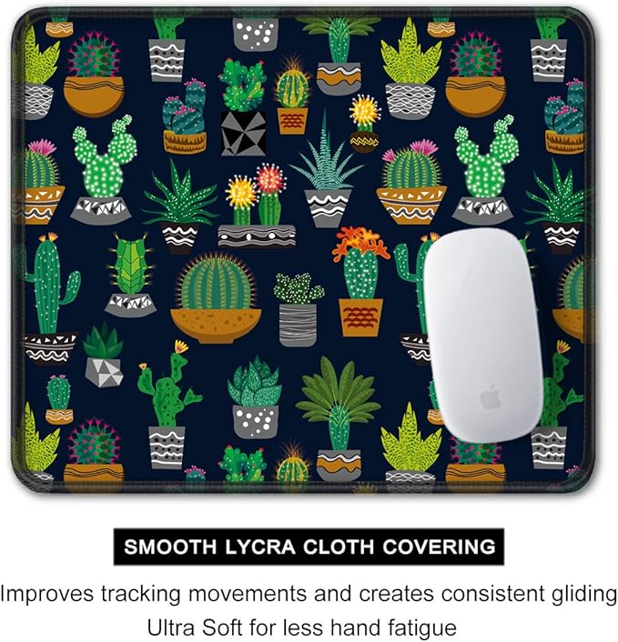 Auhoahsil Mouse Pad, 12 x 10 in Cactus Theme Computer Mouse Pad - Image 4
