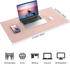 AFIING Dual-Sided Desk Pad, Natural Cork & PU Leather, Desk Mat Protector - Image 2