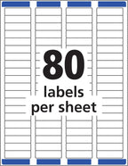 Avery® Printable Return Address Labels, Sure Feed® Technology, 0.5" x 1.75", White, 800 Blank Mailing Labels (18167)