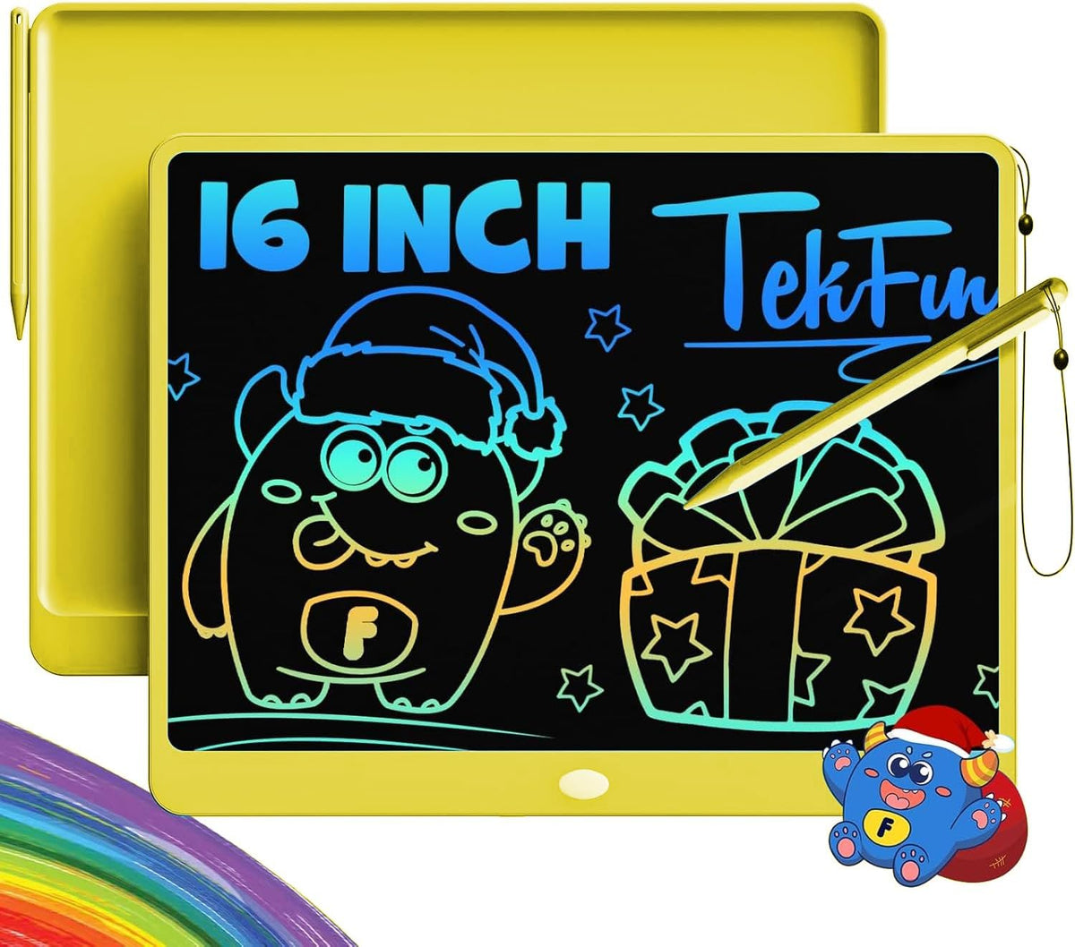 TEKFUN LCD Writing Tablet for Adults, Large Doodle Board, 16 Inch Colorful