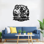 Custom Motorcycle Metal Signs Personalized Dirt Biker Name Sign Custom Garage - Image 3