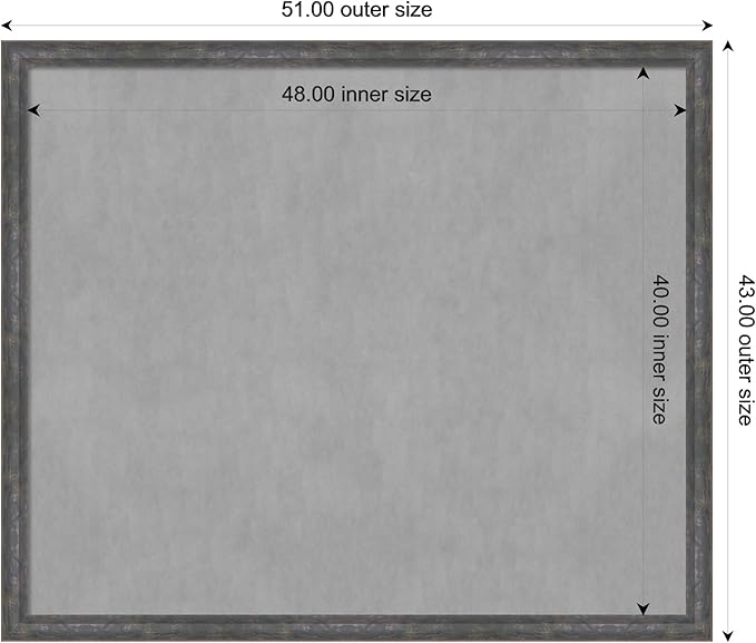 Amanti Art Grey Framed Magnetic Board 43x51 Oversize Vision Board - Image 4