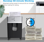 BONSEN 12-Sheet Micro Cut Paper Shredder - Image 3