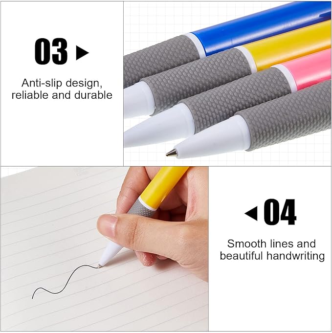 Henoyso 200 Count Retractable Ballpoint Pens Bulk 0.7 mm Black Ink Click Pens - Image 4