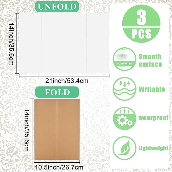 Trifold Display Boards with Colorful Self-Adhesive Sheets – 24 x 16 Inch - Image 5