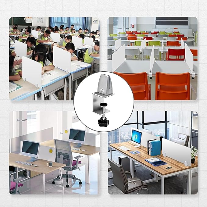 Jhanw 4-Pack Adjustable Aluminum Desk Clamps - Image 8