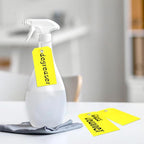 XUWAIDSGN 100Pcs Yellow Plastic Shipping Tags, 4 3/4" x 2 3/8", Waterproof - Image 7