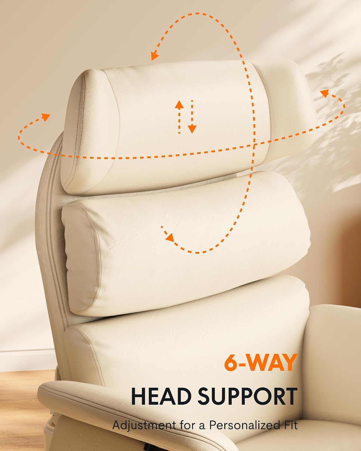FLEXISPOT HC4-Pro Reclining Office Chair with 90-165° Infinite-Level, Beige