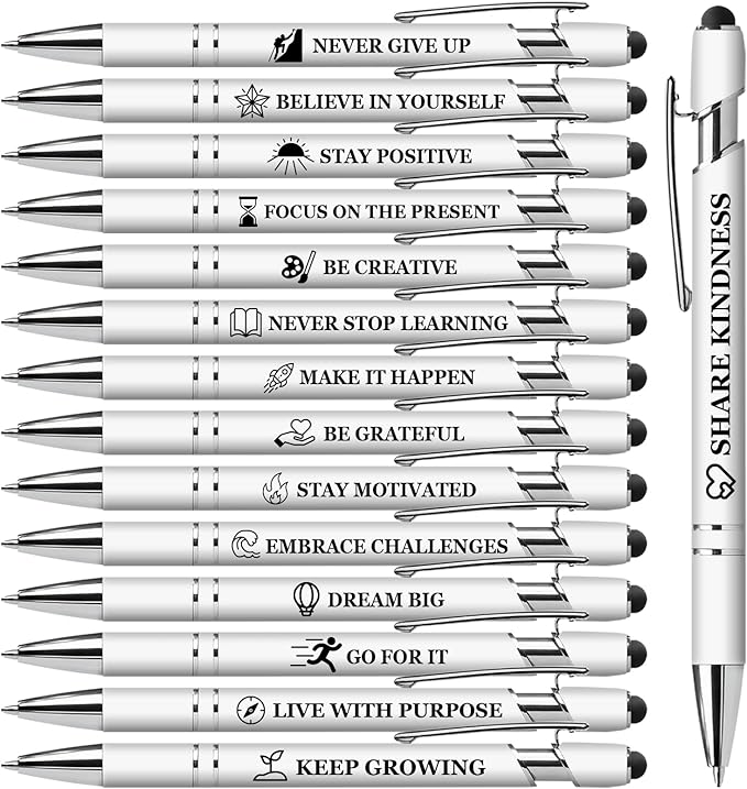 Vebermo 15 Pack Motivational Pen Set by Vebermo
