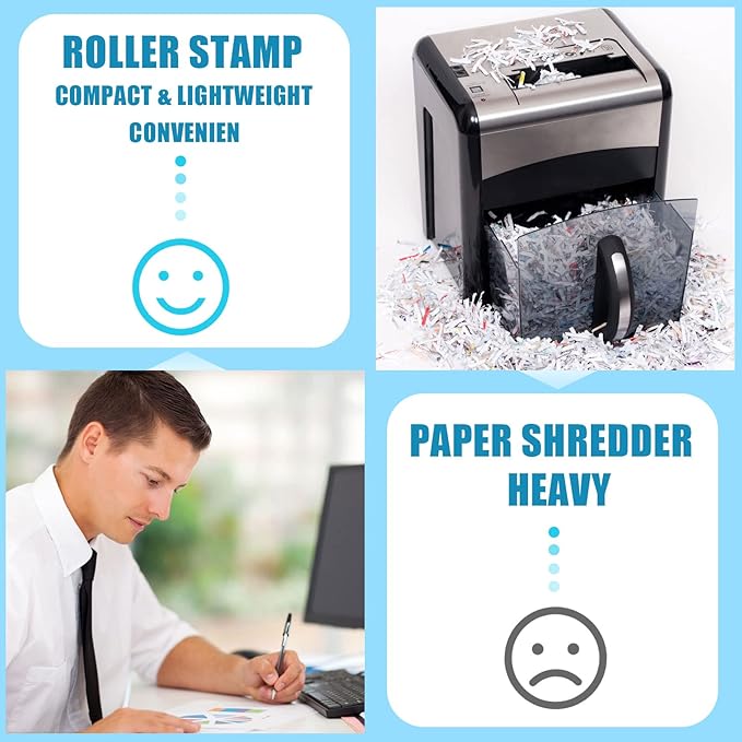 Nezyo 2 Pack Identity Protection Roller Stamp Identity Theft, Confidential - Image 7