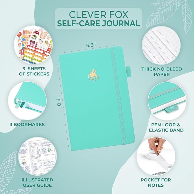 Clever Fox Self-Care Journal – Daily Reflection Notebook – Mental Health & - Image 5