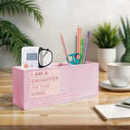 Exqcom Pink Christian Makeup Brush Holder, Daughter of the King Bible Verses - Image 3