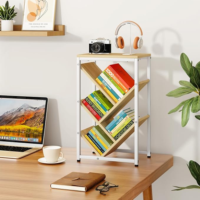 IBUYKE 5 Tier Tree Bookshelf, Small Desktop Bookshelf - Image 4