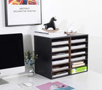 TQVAI Wood Literature Organizer, 12 Slots Hold 6000 Sheets A4 Papers, Wooden - Image 2