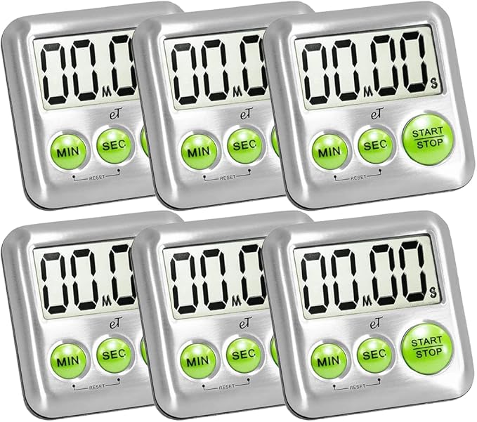 Elegant Digital Kitchen Timer Stainless Steel by eTradewinds