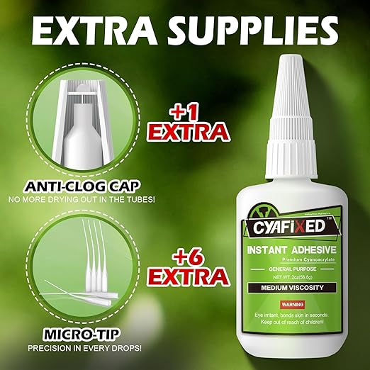 Medium Super Glue Kit, 56.8 Gram CA Glue - Image 4