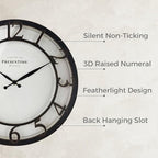 Presentime & Co 13" Farmhouse Series Wall Clock, Vintage Style, Retro Clock - Image 2