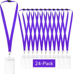 24-Pack Purple Breakaway Lanyards by WEZEBEL