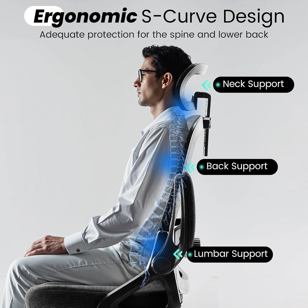 fizzin office chair mesh computer chairs with adjustable, front angle view