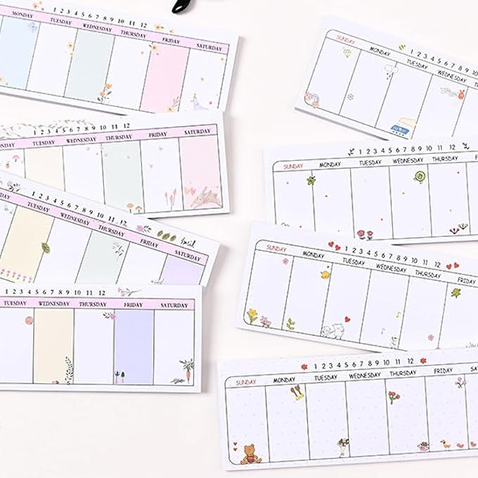 Weekly Organizer Long Strip Planner Notebook Pads Random Patterns - Image 5