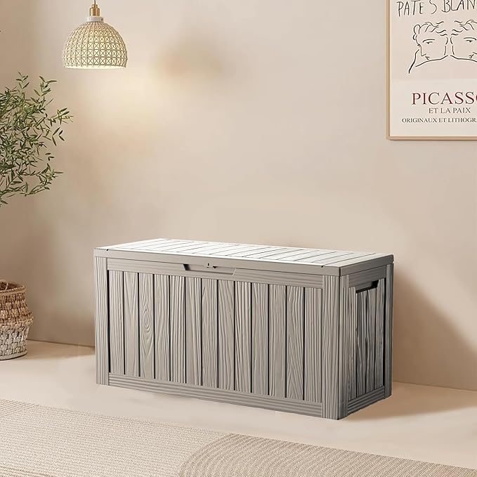 PATIOEASY Outdoor Storage Box 80GAL Waterproof Resin Deck Box, UV-Resistant - Image 6