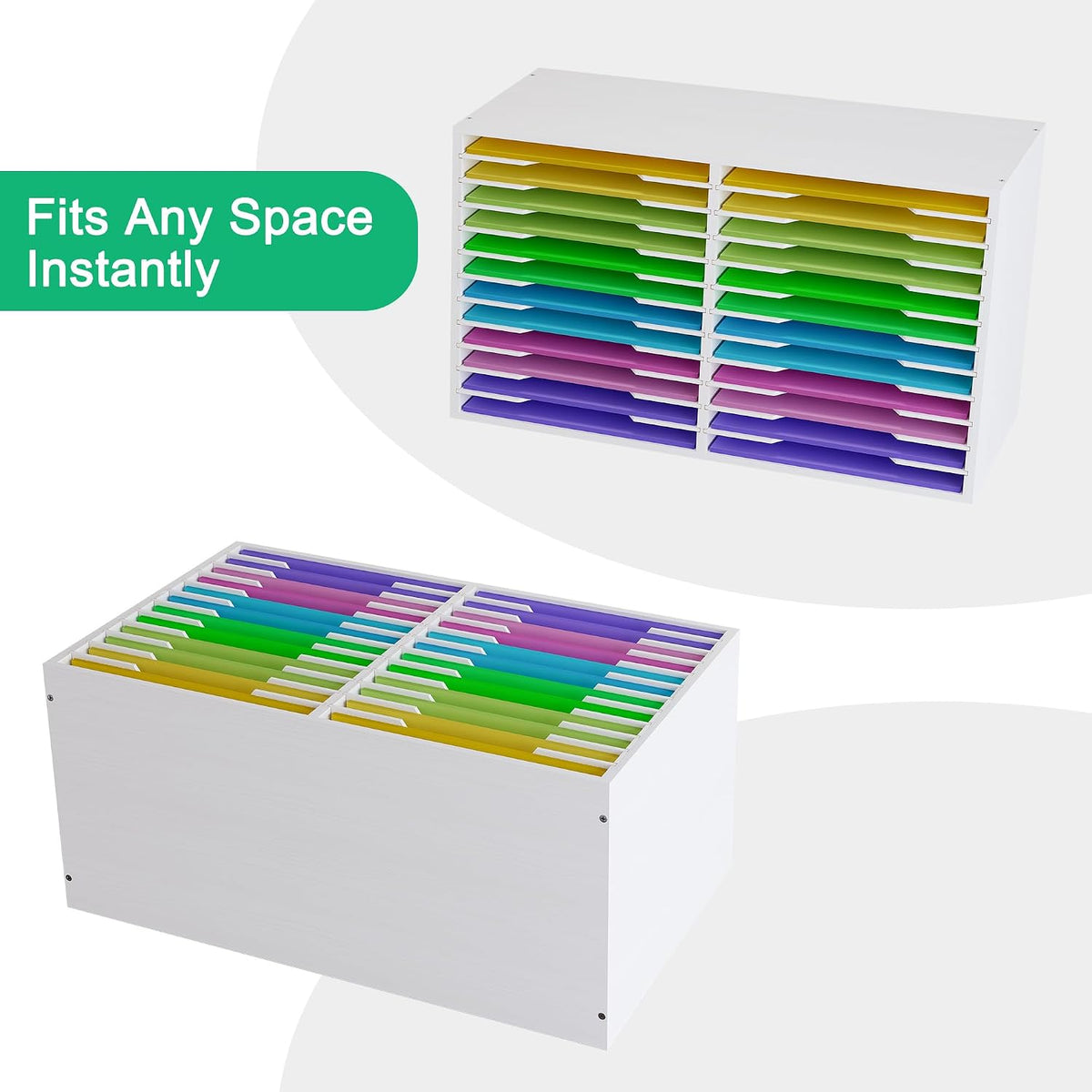 EasyPAG Scrapbook Paper Storage Organizer for Craft Room, 12x12 Paper Storage...