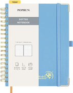 POPRUN Spiral Dotted Journal Notebook, 7-1/4" x 9-1/2" by POPRUN