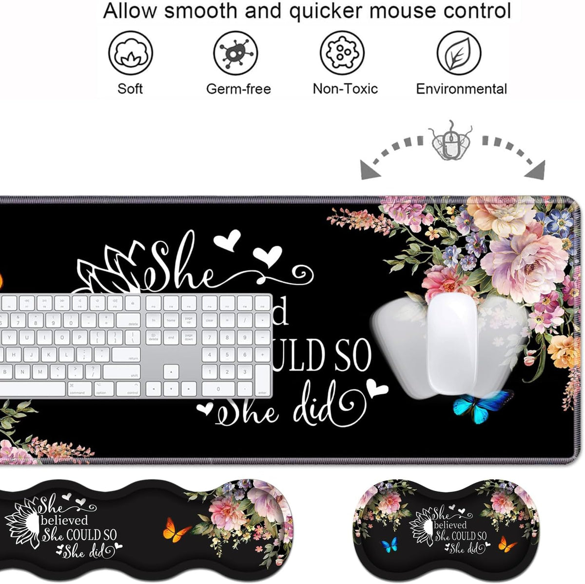 Ergonomic Keyboard Wrist Rest & Mouse Pad Wrist Rest Set, 31.5"x 11....