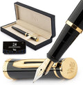 Wordsworth & Black Fountain Pen Set, 18K Gilded Extra Fine Nib, Includes 24 by WordsworthBlack