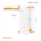 Fiskars SureCut Deluxe Paper Cutter, Precise Trimmer Tool, 12" Cut Length