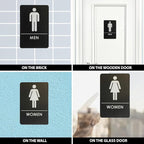 USA Made - Men's and Women's Restroom Signs ADA-Compliant Bathroom Door Signs - Image 4