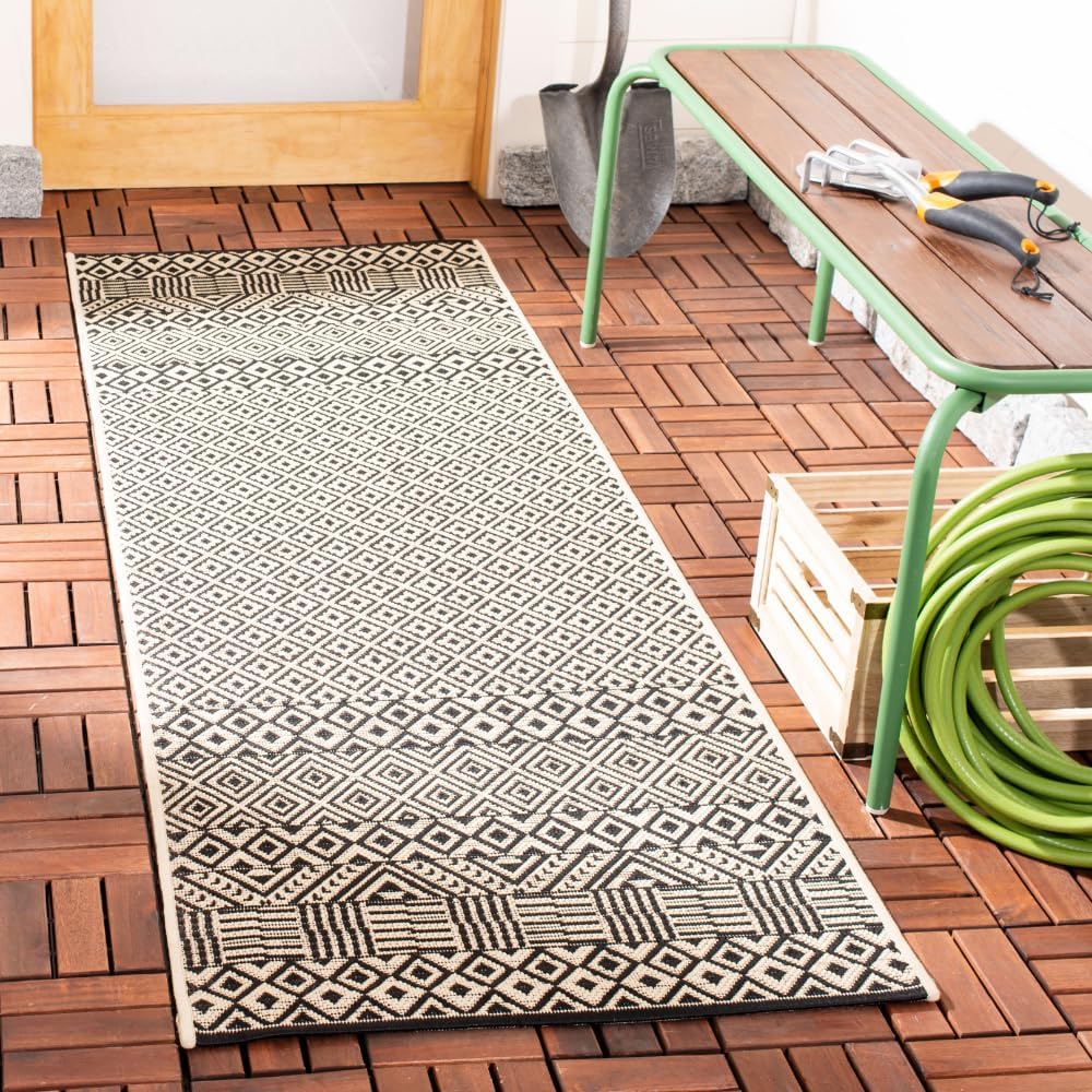safavieh courtyard outdoor runner rug 2'3"x6'7", beige &, main product view