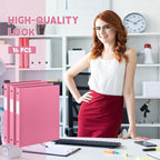 Henoyso 16 Pcs 3 Ring Binder 0.5 Inch Round Fits Letter Size 8.5'' x 11'' Paper - Image 5