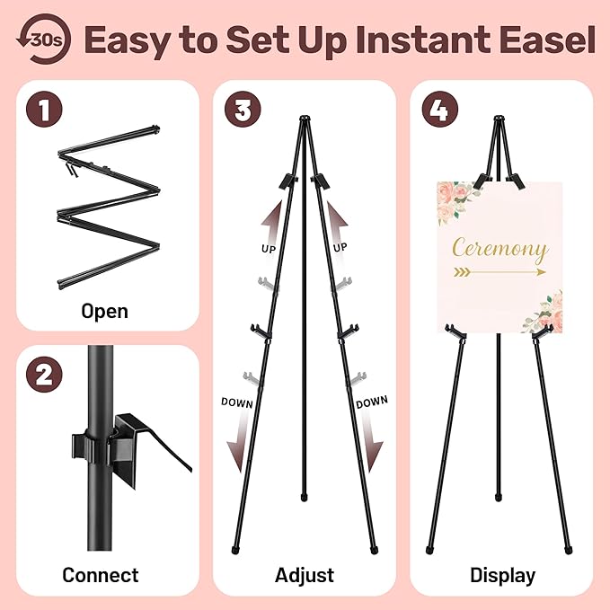 VAIIGO 2Pack Black Easel Stand for Sign & Poster - Image 7