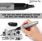 Buecs King Size Permanent Markers, Chisel tip, Waterproof & Smear Proof Markers - Image 3
