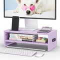 BONTEC Wooden Monitor Stand Riser, 2-Tier Desk Shelf by BONTEC