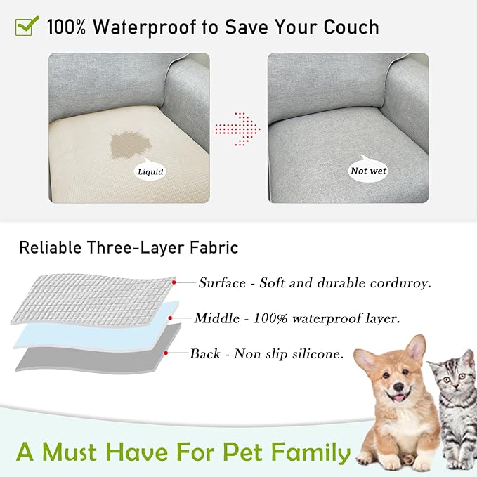 Couch Arm Covers, Sofa Arm Covers, Waterproof Armrest Cover - Image 3