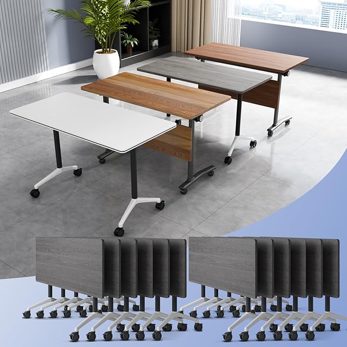 Conference Table Flip Top Mobile Conference Room Tables, Folding Conference by WYMHYZ