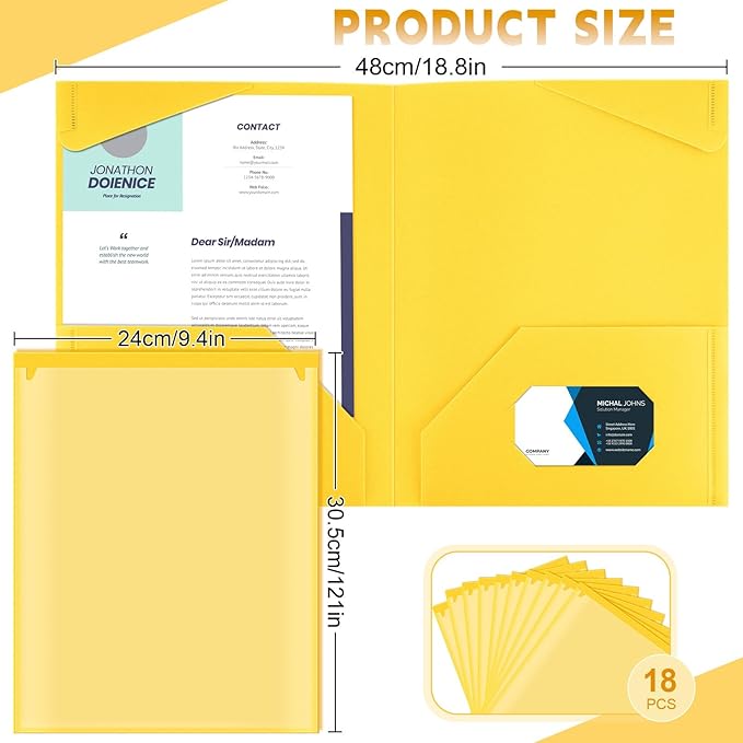 Henoyso 18 Pcs Plastic Folders - Image 2