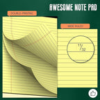 24 Pack Yellow Legal Pads 8.5 x 11 Note Pads, Wide Ruled Notepads, Micro - Image 3