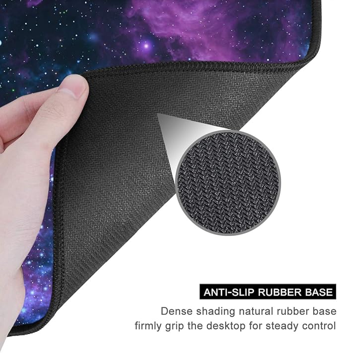 Auhoahsil Mouse Pad, 12 x 10 in Galaxy Theme Computer Mouse Pad - Image 5