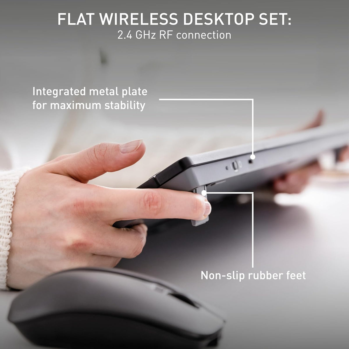 CHERRY Stream Desktop, Wireless Keyboard & Mouse Combo, 2.4 GHz Connectio...