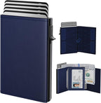 typecase Mens Wallet Card Holder: Pop Up Aluminum Case, Premium Genuine Leather by typecase