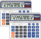 Desktop Calculator Extra Large 5-Inch LCD Display 12-Digit Big Number by Pendancy