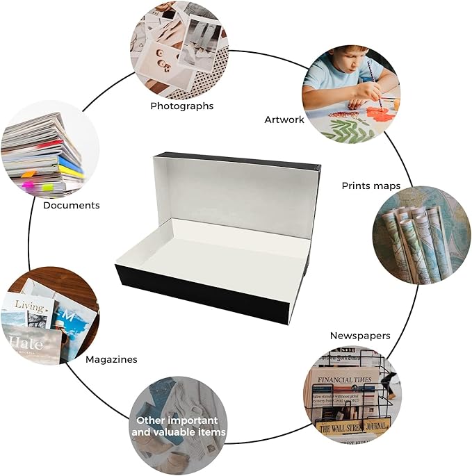 Lineco Museum Archival Storage Box, 11.75x18.25x3 in. Drop Front Design. - Image 6