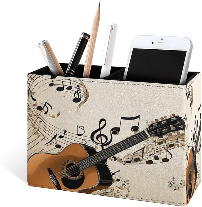 Famame Vintage Music Notes Guitar Pencil Holder - Image 4