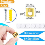 6 Sets Charger Cord Holder, Adjustable Cable Anchor Holders, Wire Organizer - Image 2