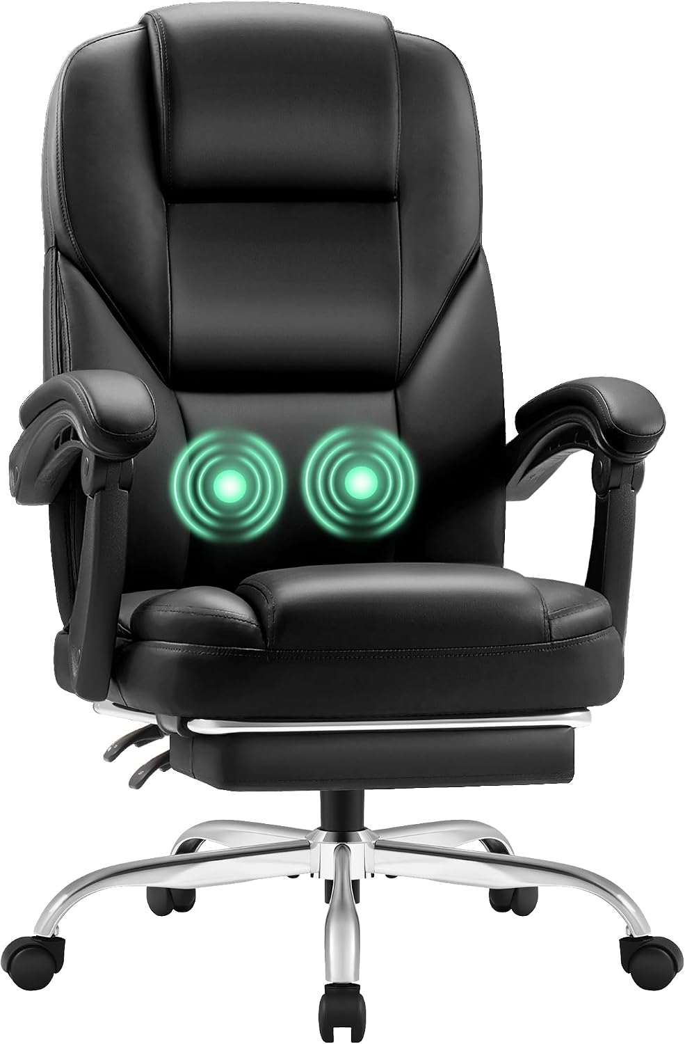 Furmax Massage Office Chair with Foot Rest Executive Big and Tall Office Chai...