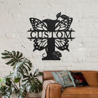 Personalized Custom Letter Name metal Signs, Custom Black Letter Monogram Wall - Image 3
