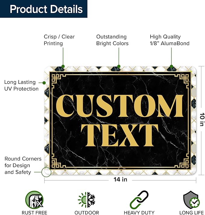 Custom Sign, Custom Street Sign, 11 Font Colors, 13 Font Styles, 4 Hole Options - Image 6